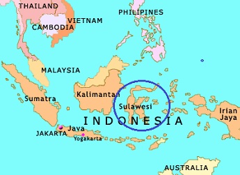 Map of sulawasi