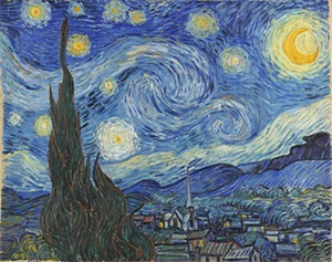 Vincentas van Gogas. vaigdta naktis