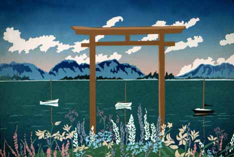 shinto, at harbour